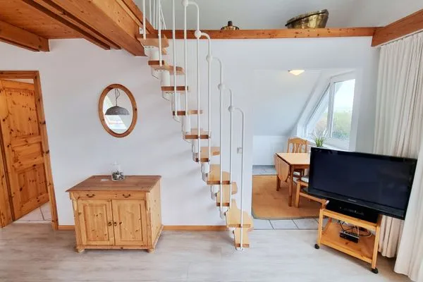 Wohnzimmer  Ferienwohnung "Achtern Diek 4" 1. Reihe an der Ostseeküste