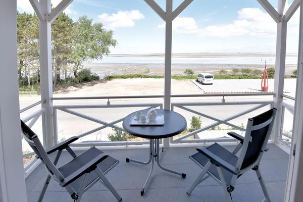 Meerblick vom Balkon der Ferienwohnung Weiße Düne 5 in Wittdün auf Amrum Haus *Weiße Düne* Ferienwohnung *Weiße Düne 5*