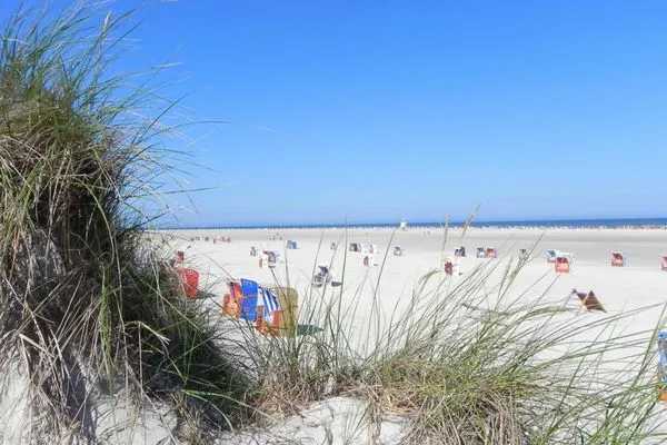 Badestrand auf Amrum Haus *Weiße Düne* Ferienwohnung *Weiße Düne 5*
