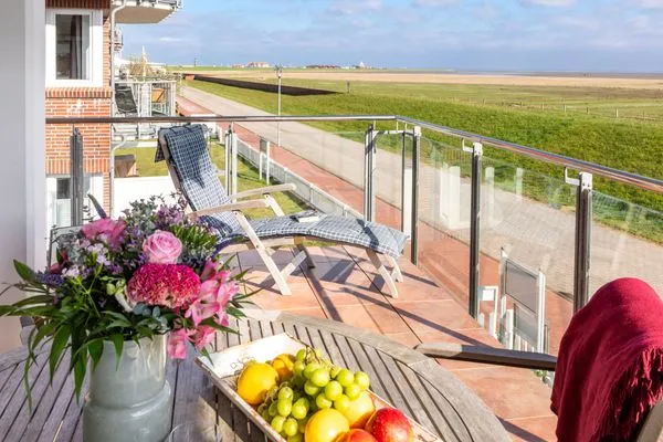 Balkon  Ferienwohnung Friesenrose