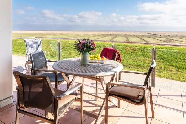 Balkon  Ferienwohnung Friesenrose