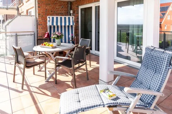 Balkon  Ferienwohnung Friesenrose