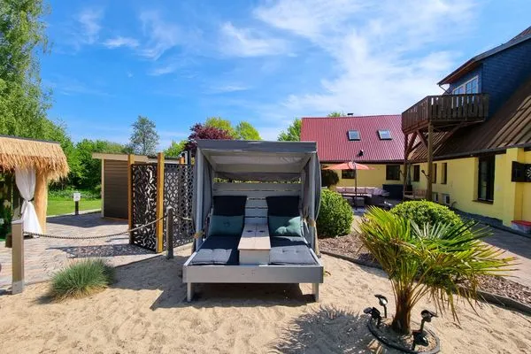 Garten  Ferienwohnung "Ackerblick" in Schwartbuck