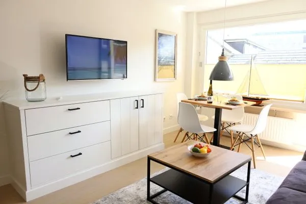 Wohnzimmer  Strandstr. 4, Whg. 8