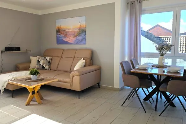Wohnzimmer  Ferienwohnung "Ankerplatz" am Schönberger Strand