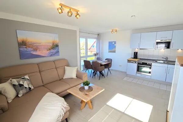 Wohnzimmer  Ferienwohnung "Ankerplatz" am Schönberger Strand