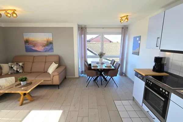 Wohnzimmer  Ferienwohnung "Ankerplatz" am Schönberger Strand