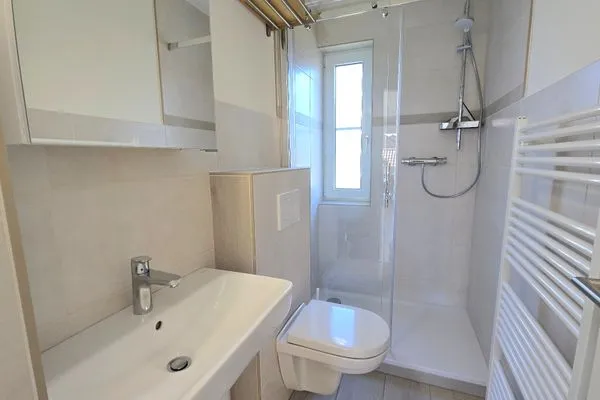 Badezimmer  Ferienwohnung "Ankerplatz" am Schönberger Strand