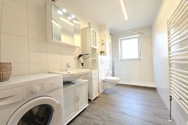 Badezimmer  Ferienwohnung "Auszeit" Ostseenah am Schönberger Strand