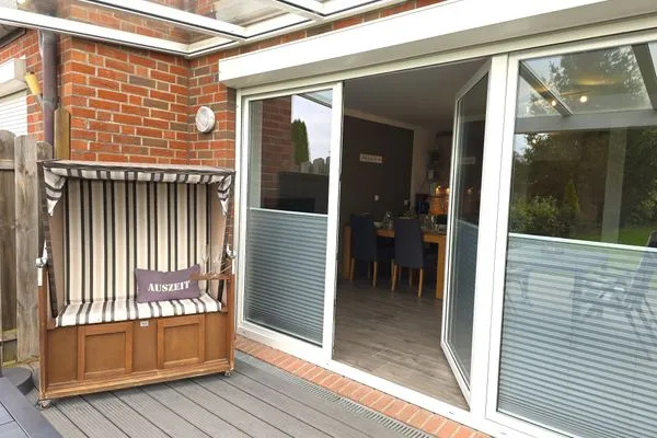 Terrasse  Ferienwohnung "Auszeit" Ostseenah am Schönberger Strand