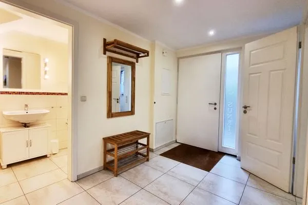 Badezimmer  Ferienwohnung "Baltic Sunrise" mit Garten an der Ostseeküste