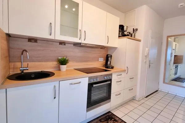 Küche / Küchenzeile  Ferienwohnung "Baltic Sunset" in 1. Reihe zum Ostseestrand