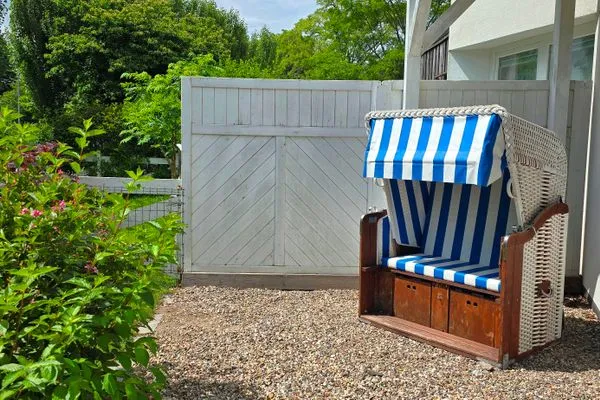 Terrasse  Ferienwohnung "Baltic Sunshine" in Kalifornien an der Ostsee