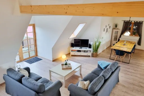 Wohnzimmer  Ferienwohnung "Feldkieker" in Schwartbuck