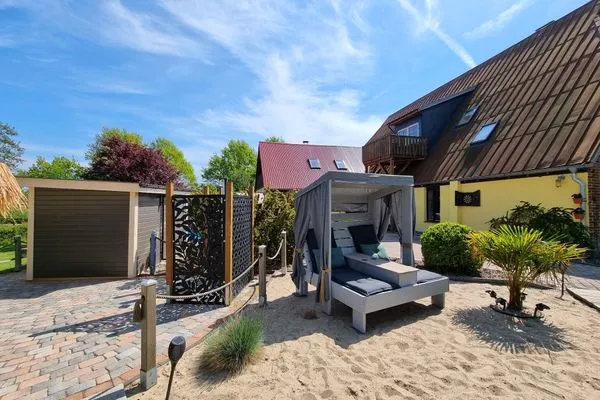 Garten  Ferienwohnung "Feldkieker" in Schwartbuck