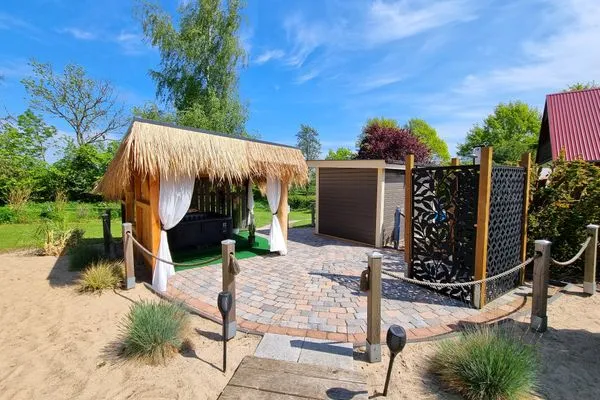 Garten  Ferienwohnung "Feldkieker" in Schwartbuck