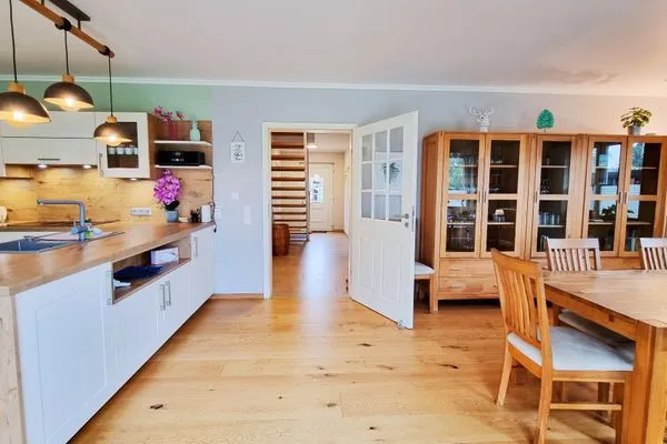 Küche / Küchenzeile  Ferienhaus "Himi" in unmittelbarer Nähe des Passader Sees