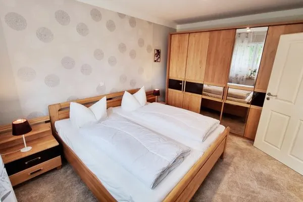 Schlafzimmer  Ferienhaus "Himi" in unmittelbarer Nähe des Passader Sees