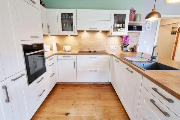 Küche / Küchenzeile  Ferienhaus "Himi" in unmittelbarer Nähe des Passader Sees