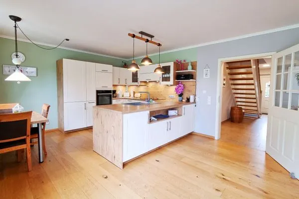 Küche / Küchenzeile  Ferienhaus "Himi" in unmittelbarer Nähe des Passader Sees