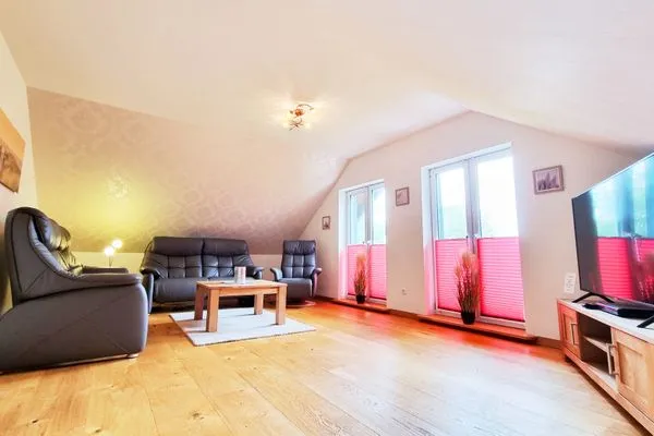 Wohnzimmer  Ferienhaus "Himi" in unmittelbarer Nähe des Passader Sees