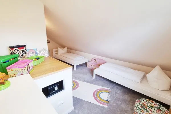 Schlafzimmer  Ferienhaus "Himi" in unmittelbarer Nähe des Passader Sees