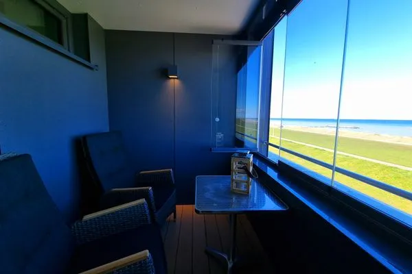 Balkon  Ferienwohnung "Himmel und Meer" 1. Reihe in Kalifornien