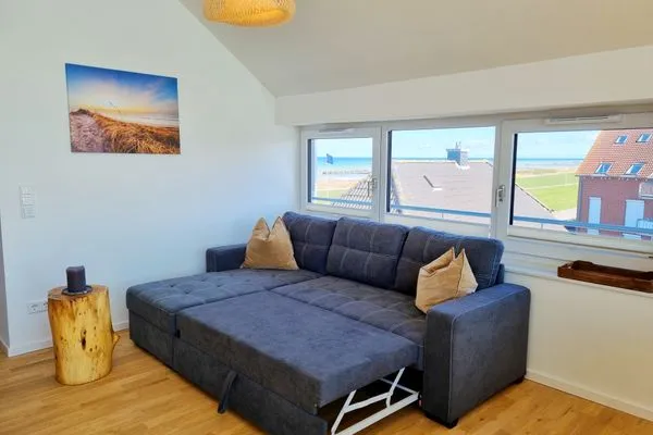 Wohnzimmer  Ferienwohnung "Himmel und Meer" 1. Reihe in Kalifornien