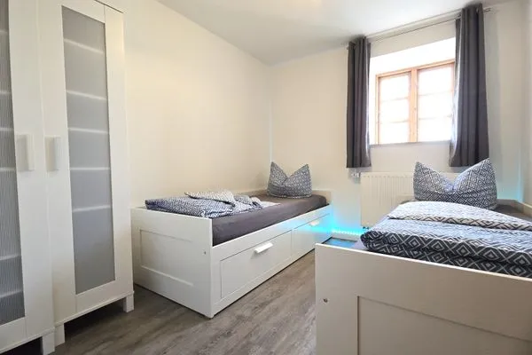 Schlafzimmer  Ferienwohnung "Koppelkuck" in Schwartbuck