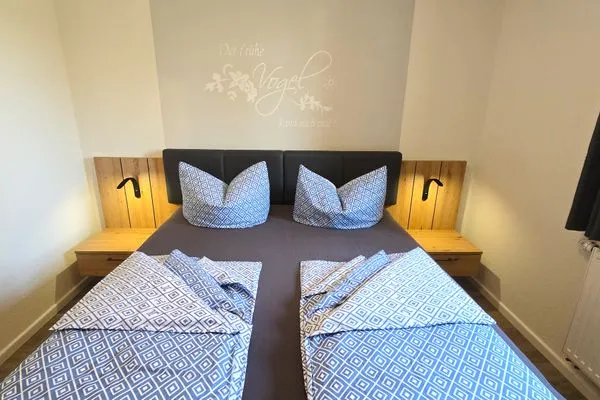 Schlafzimmer  Ferienwohnung "Koppelkuck" in Schwartbuck