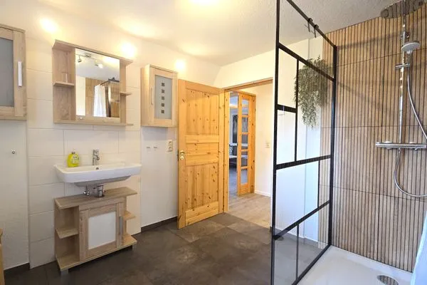 Badezimmer  Ferienwohnung "Koppelkuck" in Schwartbuck