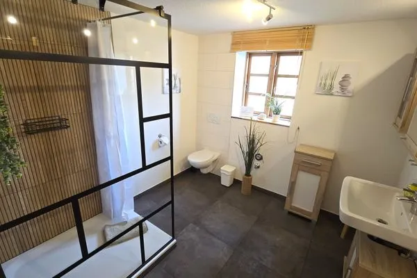 Badezimmer  Ferienwohnung "Koppelkuck" in Schwartbuck