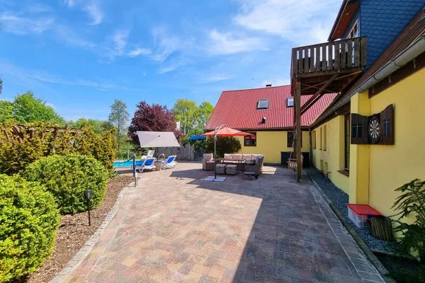 Garten  Ferienwohnung "Koppelkuck" in Schwartbuck