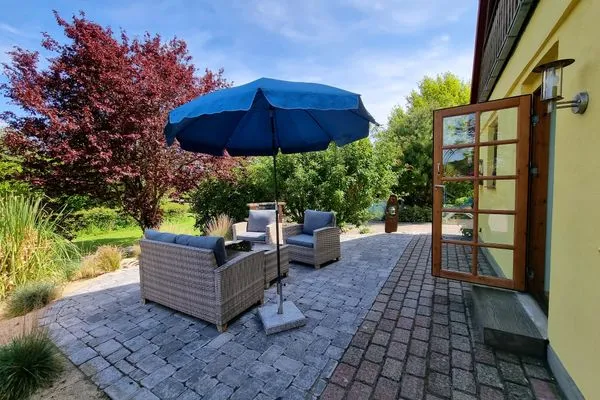 Terrasse  Ferienwohnung "Koppelkuck" in Schwartbuck