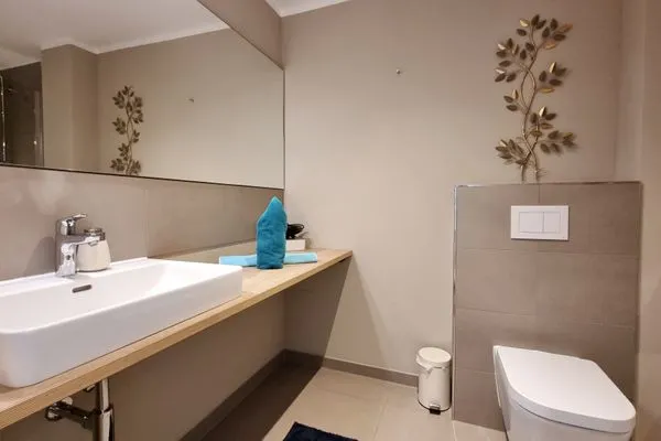 Badezimmer  Ferienhaus "Küstenhuus" in Kalifornien an der Ostsee