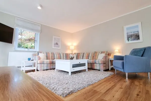 Wohnzimmer  Ferienhaus "Küstenhuus" in Kalifornien an der Ostsee