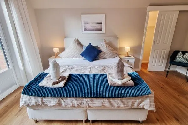 Schlafzimmer  Ferienhaus "Küstenhuus" in Kalifornien an der Ostsee