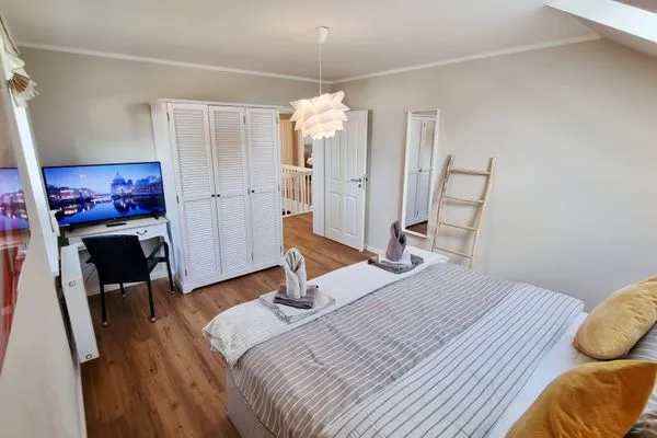 Schlafzimmer  Ferienhaus "Küstenhuus" in Kalifornien an der Ostsee