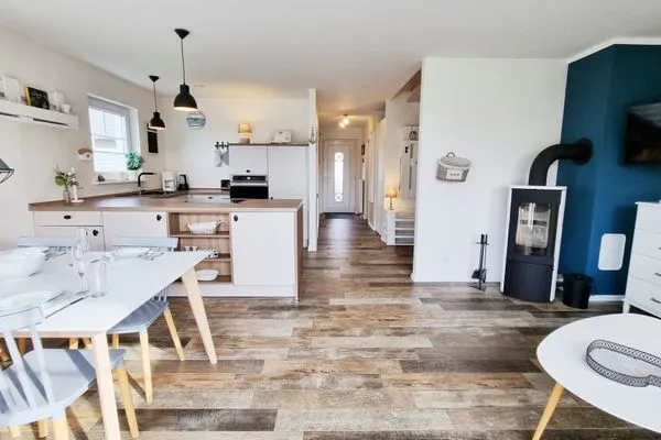 Wohnzimmer  Schwedenhaushälfte "Küstenliebe" in Sehlendorf an der Ostsee