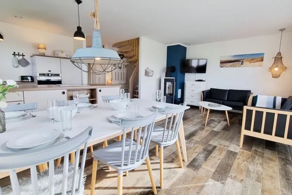 Wohnzimmer  Schwedenhaushälfte "Küstenliebe" in Sehlendorf an der Ostsee