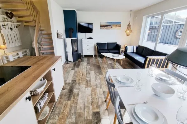 Wohnzimmer  Schwedenhaushälfte "Küstenliebe" in Sehlendorf an der Ostsee