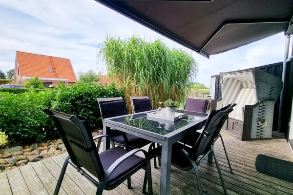 Terrasse  Schwedenhaushälfte "Küstenliebe" in Sehlendorf an der Ostsee