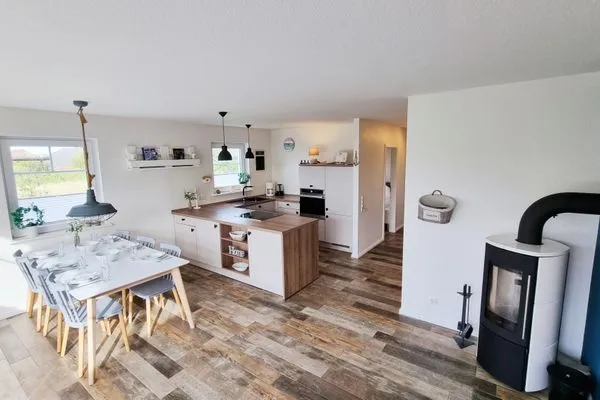 Wohnzimmer  Schwedenhaushälfte "Küstenliebe" in Sehlendorf an der Ostsee