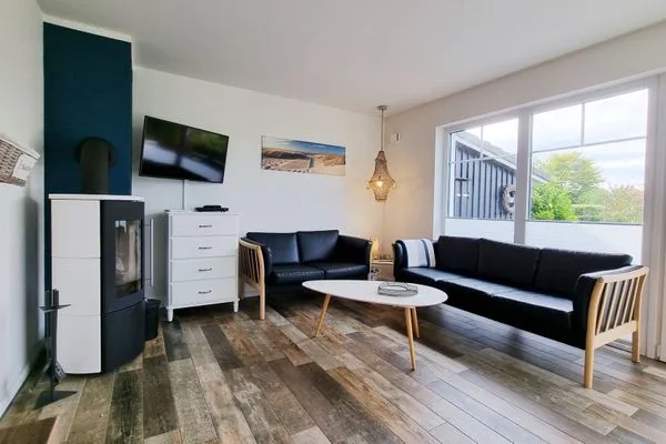 Wohnzimmer  Schwedenhaushälfte "Küstenliebe" in Sehlendorf an der Ostsee