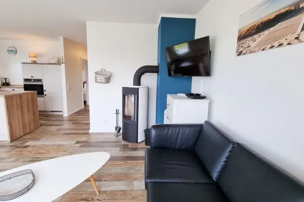 Wohnzimmer  Schwedenhaushälfte "Küstenliebe" in Sehlendorf an der Ostsee