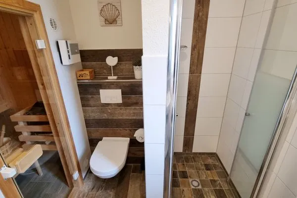 Badezimmer  Schwedenhaushälfte "Lieblingsplatz" Sehlendorf an der Ostsee