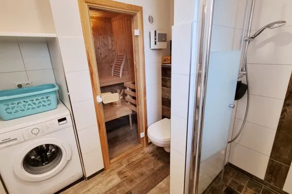 Badezimmer  Schwedenhaushälfte "Lieblingsplatz" Sehlendorf an der Ostsee