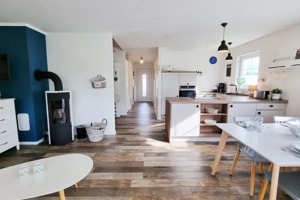 Wohnzimmer  Schwedenhaushälfte "Lieblingsplatz" Sehlendorf an der Ostsee