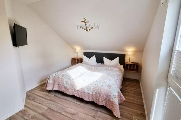 Schlafzimmer  Schwedenhaushälfte "Lieblingsplatz" Sehlendorf an der Ostsee