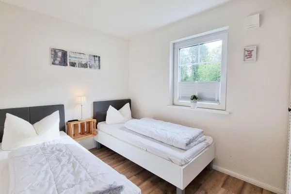 Schlafzimmer  Schwedenhaushälfte "Lieblingsplatz" Sehlendorf an der Ostsee